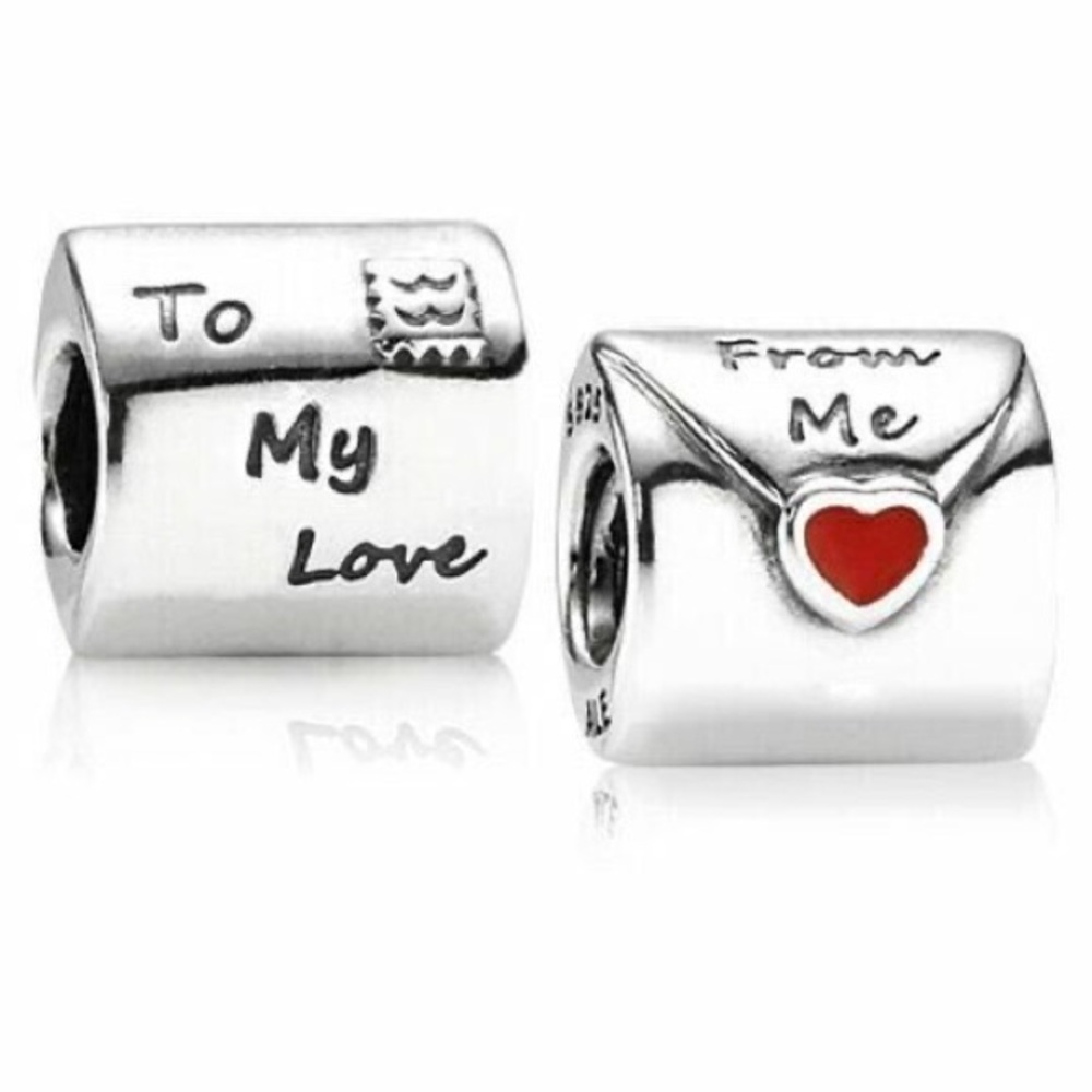 Genuine Retired PANDORA To My Love From Me Love Letter Charm; 790894EN09